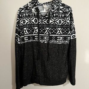 Charcoal Aztec hoodie